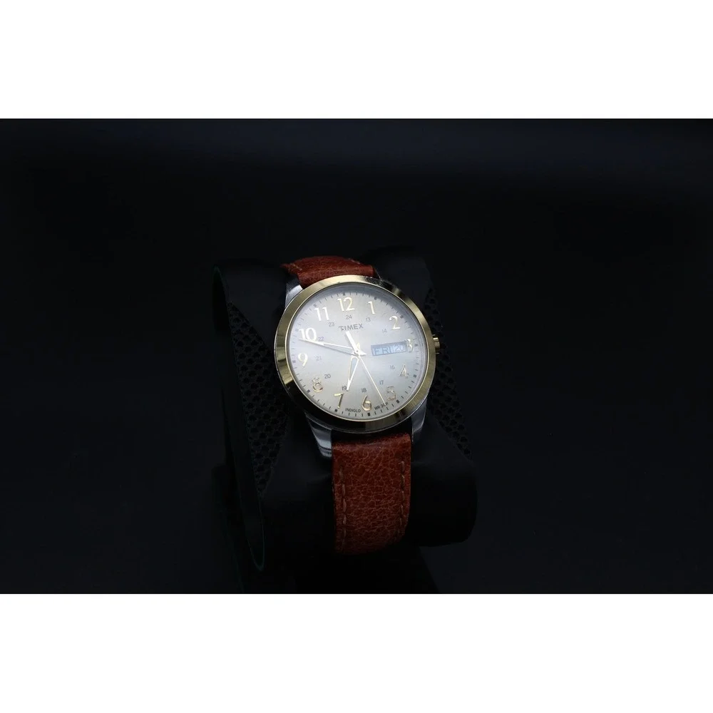 Timex Easy Reader Day Date Indiglo 36mm Quartz Men's Watch Working